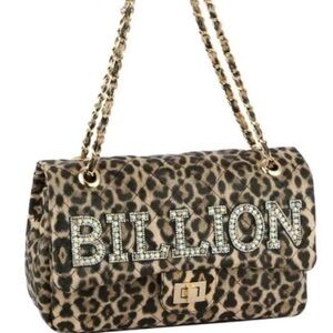 Hot leopard handbag. Trendy bling “Billion”!